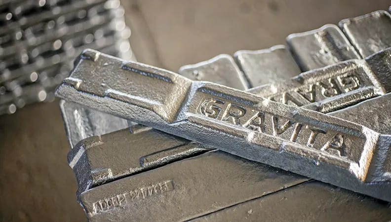 Gravita lead ingots